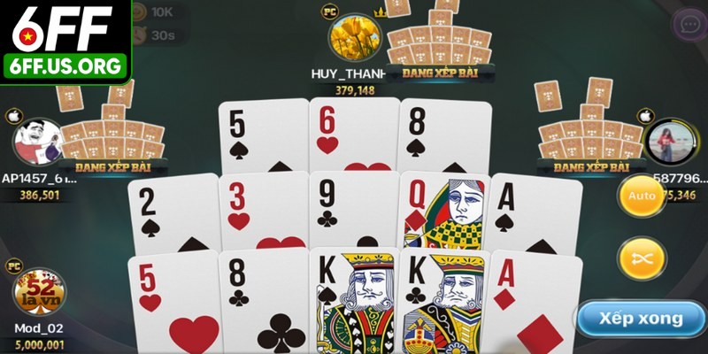 Sắp xếp bài hợp lý để tránh binh lủng khi chơi