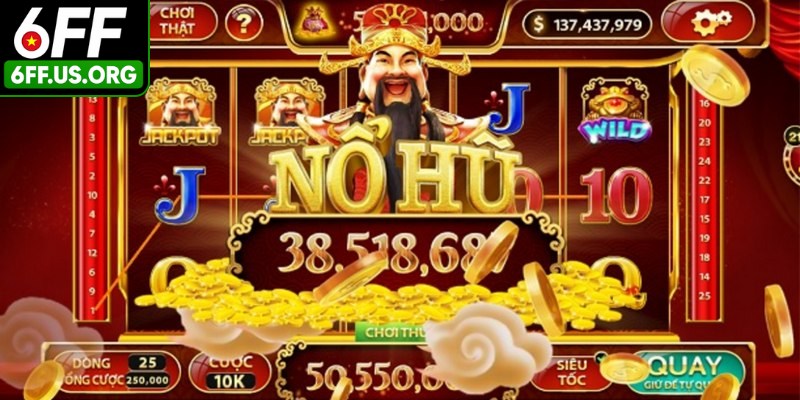 Khi nhấn nút Spin thì các cuộn slot bắt đầu xoay và dừng lại ngẫu nhiên